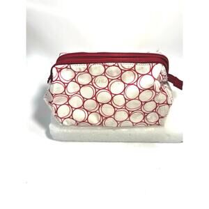 Vintage Shiseido Cosmetic Make up Case Travel Bag Toiletry Organizer